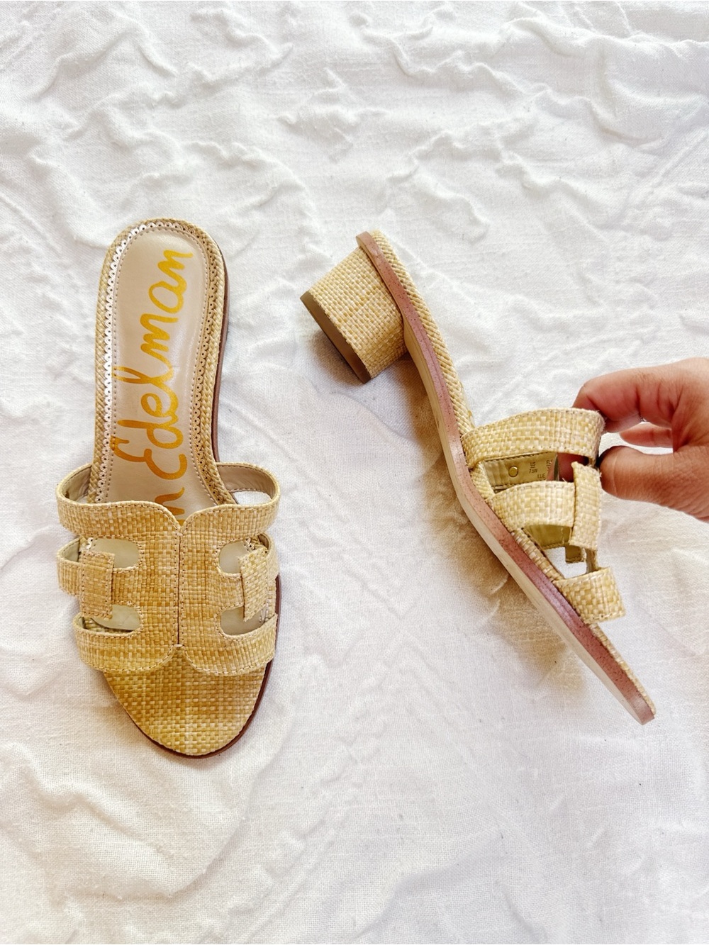 Sam Edelman Illie Block Heel Slide Sandal Size 7.5 - Picture 6 of 8